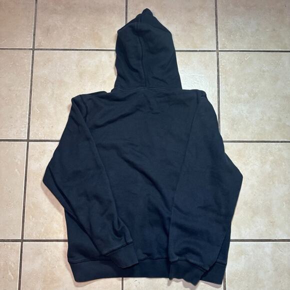 Vintage Y2K Nike Black Hoodie Mens Large Big Swoosh Logo The Athletic Dept - Picture 9 of 9